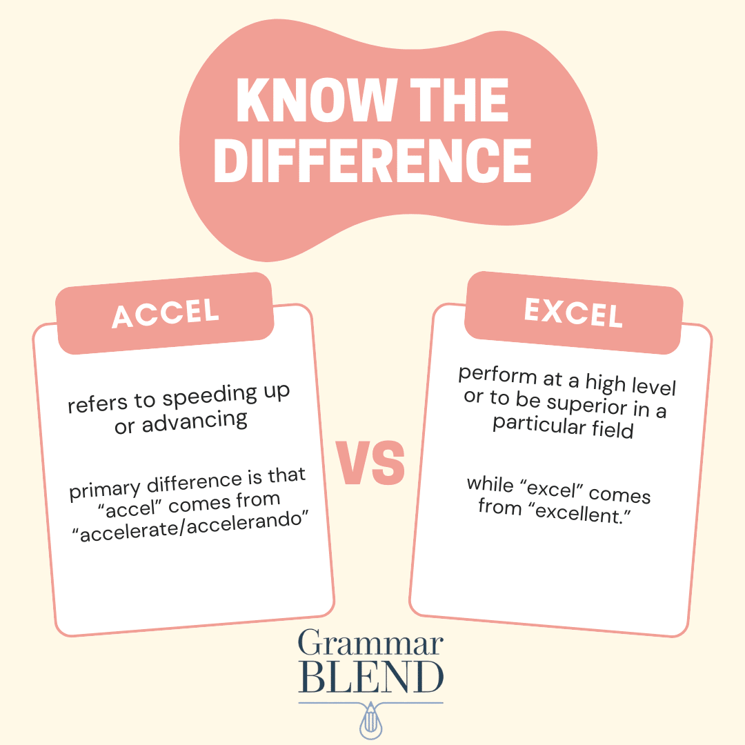 Difference b/w Accel or Excel