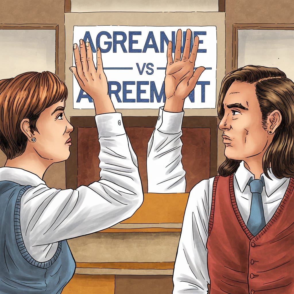 Agreeance vs Agreement