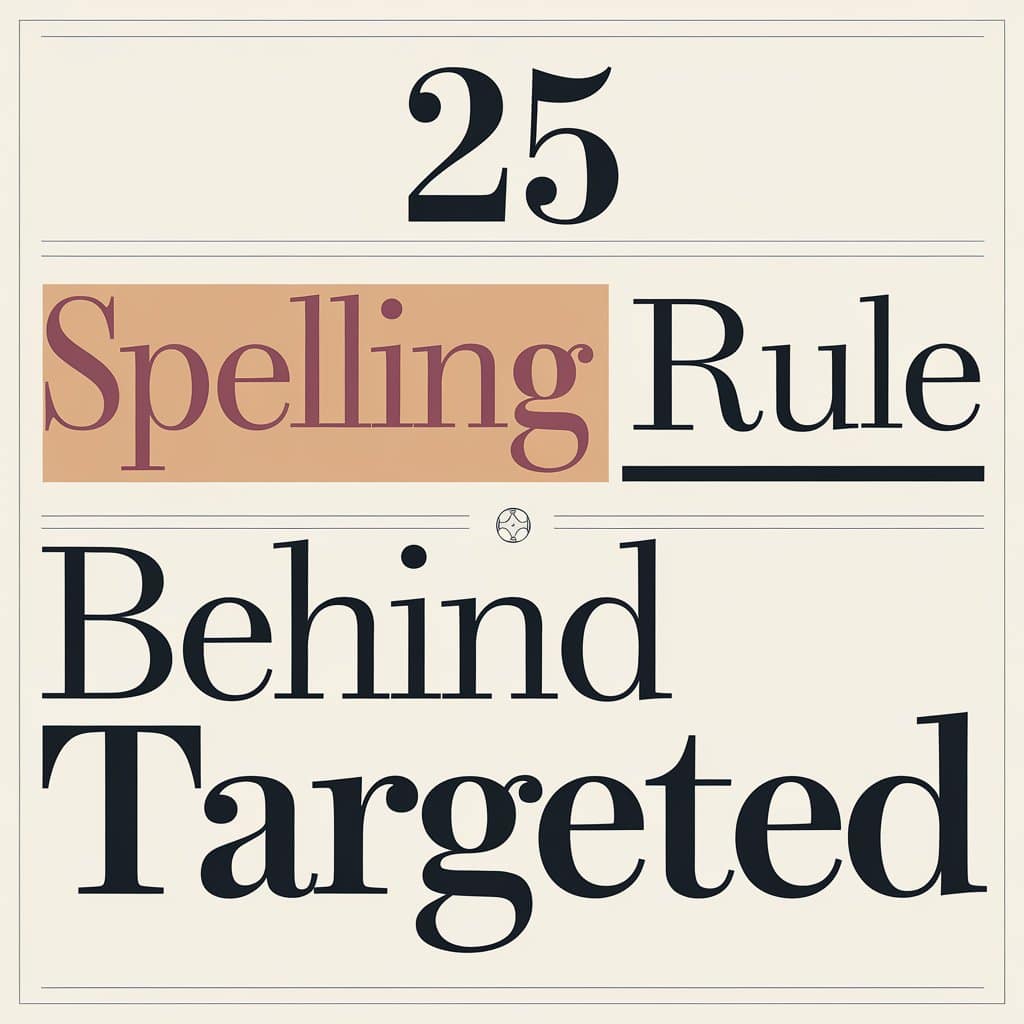 25 Spelling Rule Behind Targeted