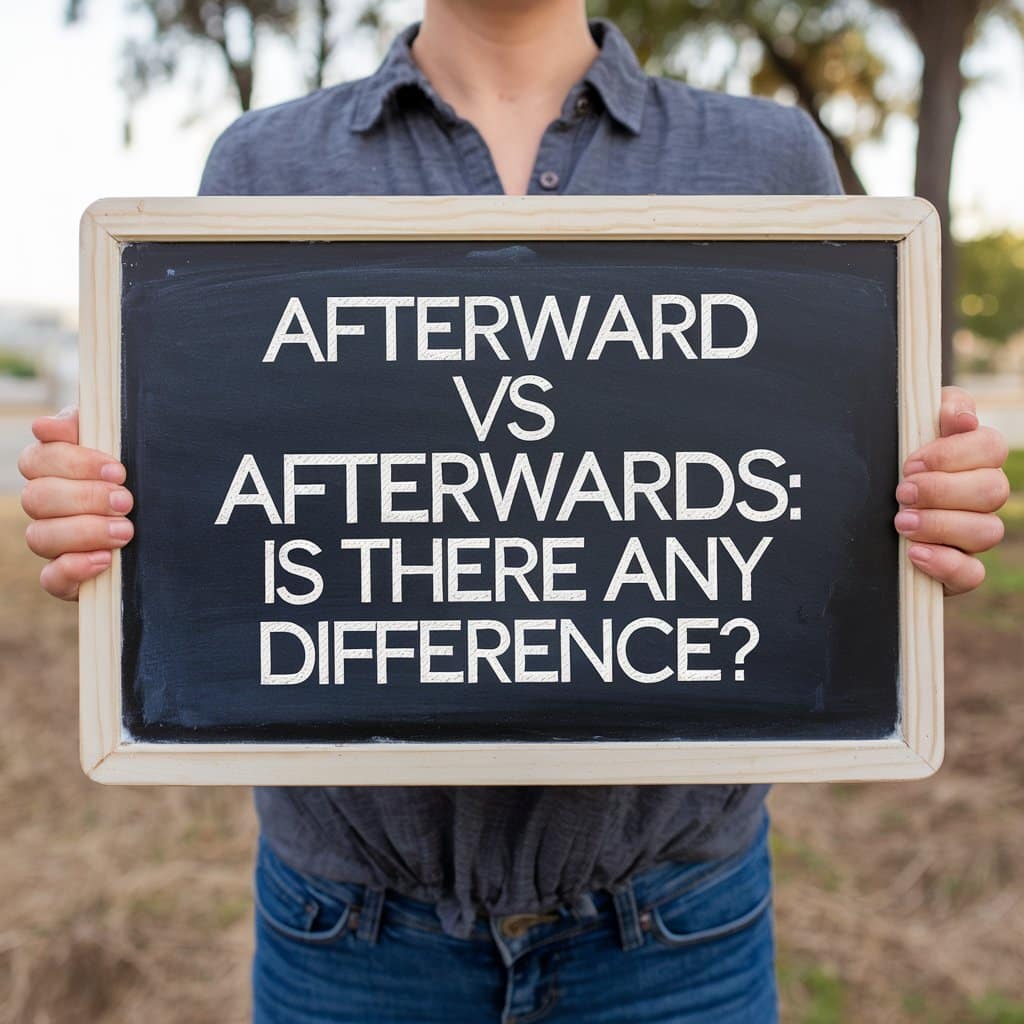 Afterward vs Afterwards