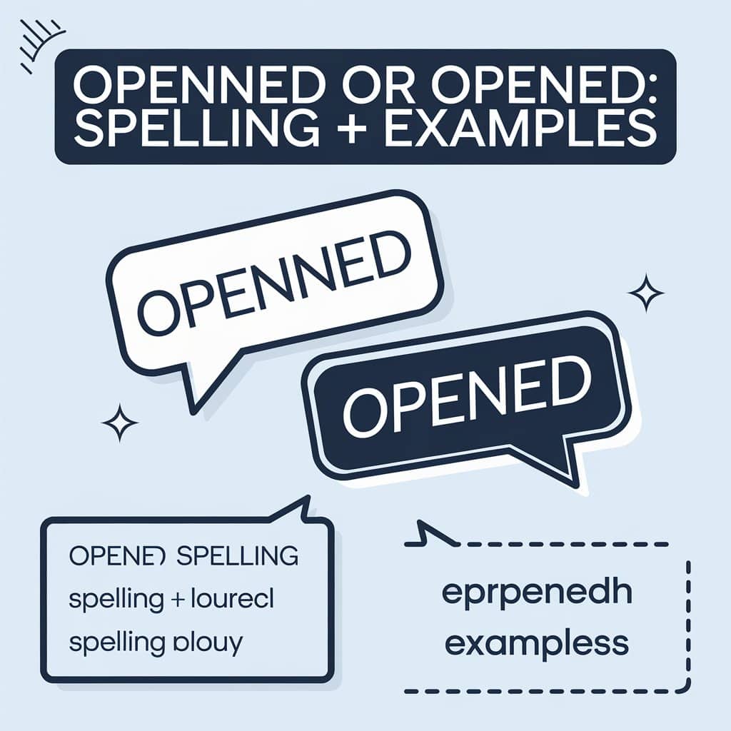 Openned Or Opened Spelling + Examples