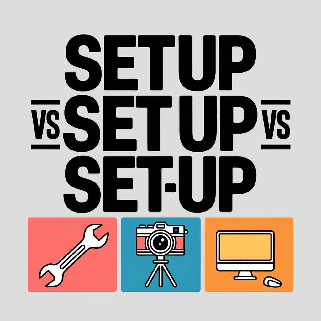 Setup vs set up vs set-up