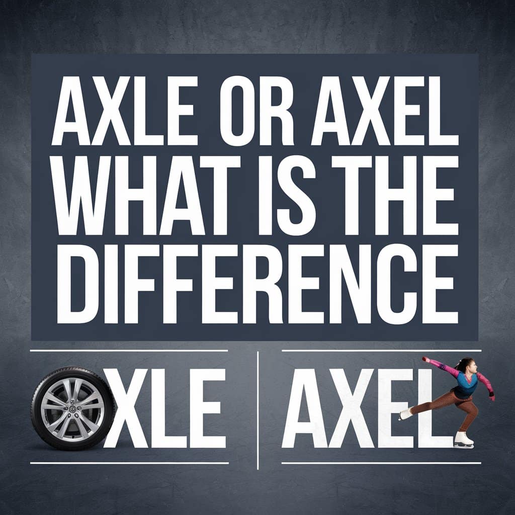 Axle or Axel: What’s the Difference?