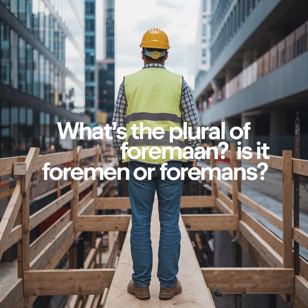 What’s the Plural of Foreman?