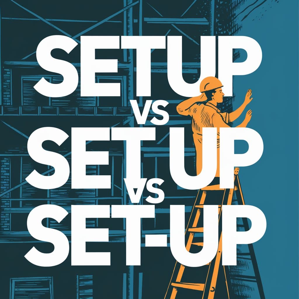 Setup vs set up vs set-up