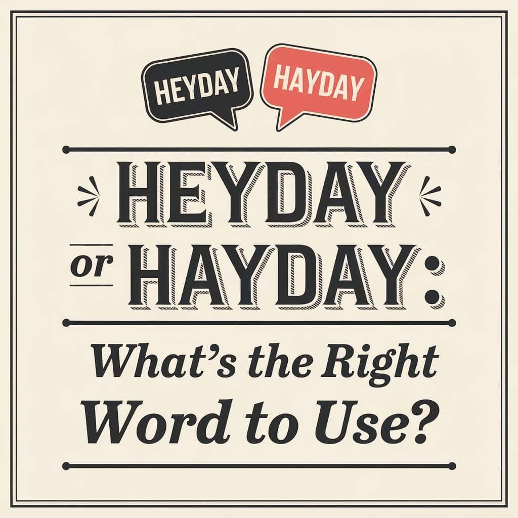 Heyday or Hayday: What’s the Right Word to Use?