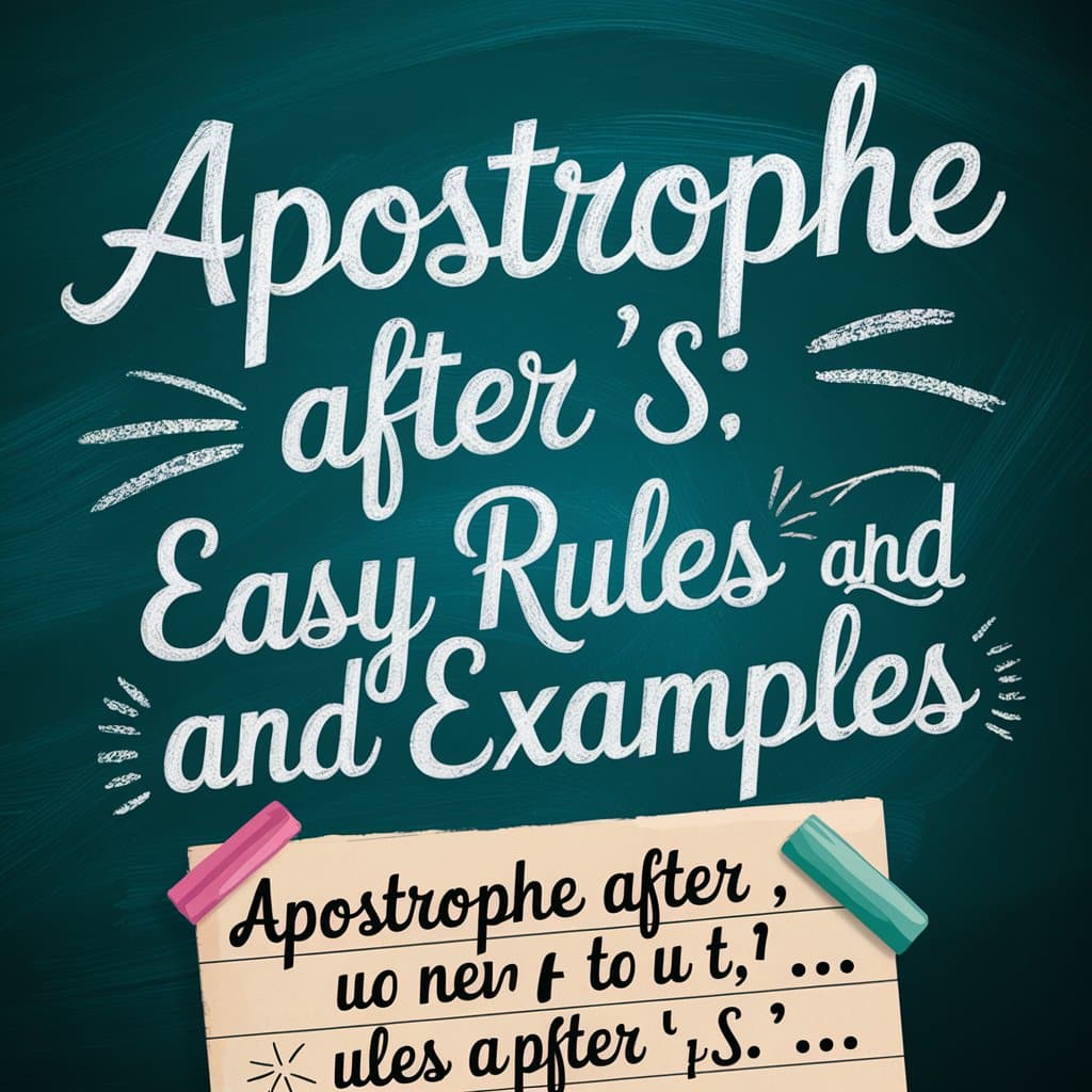 Apostrophe After S: Easy Rules and Examples