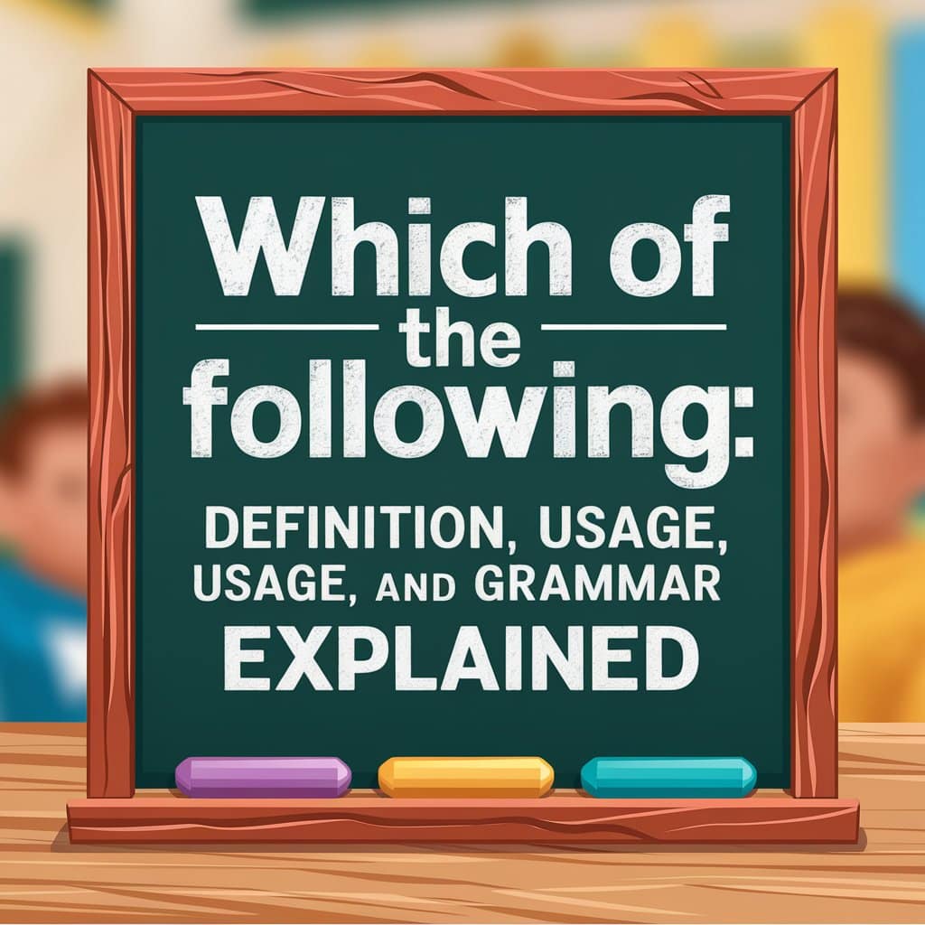 Which of the Following Definition + Complete Usage + Grammar