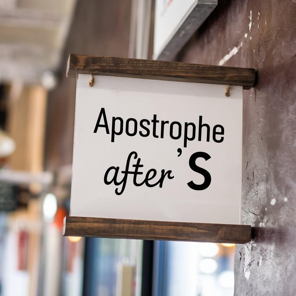 Apostrophe After S