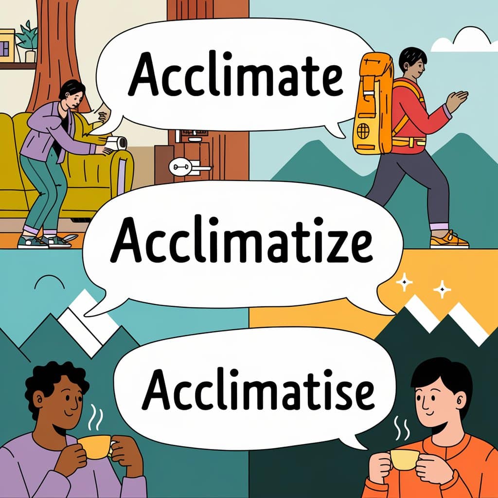 Acclimate vs Acclimatize vs Acclimatise