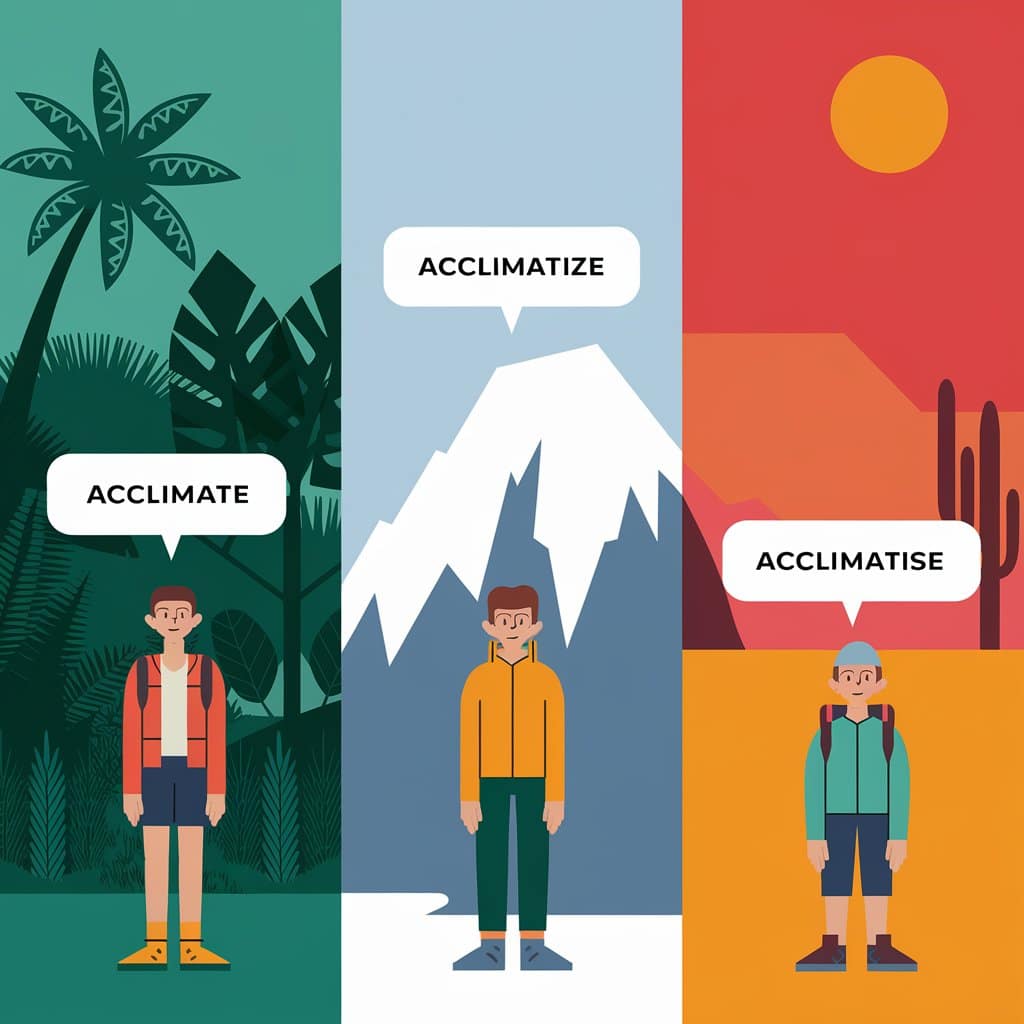 Acclimate vs Acclimatize vs Acclimatise