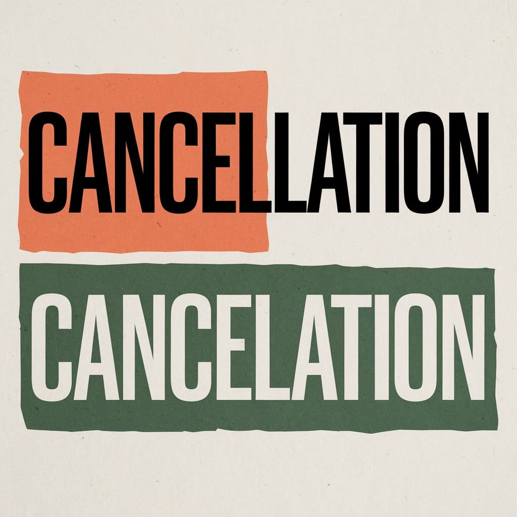 “Cancellation” and “Cancelation”