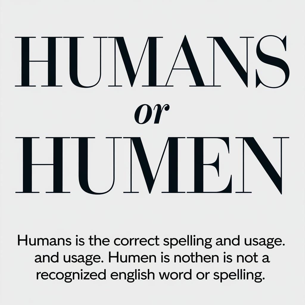 Key Points About Using “Humans” vs. “Humen”