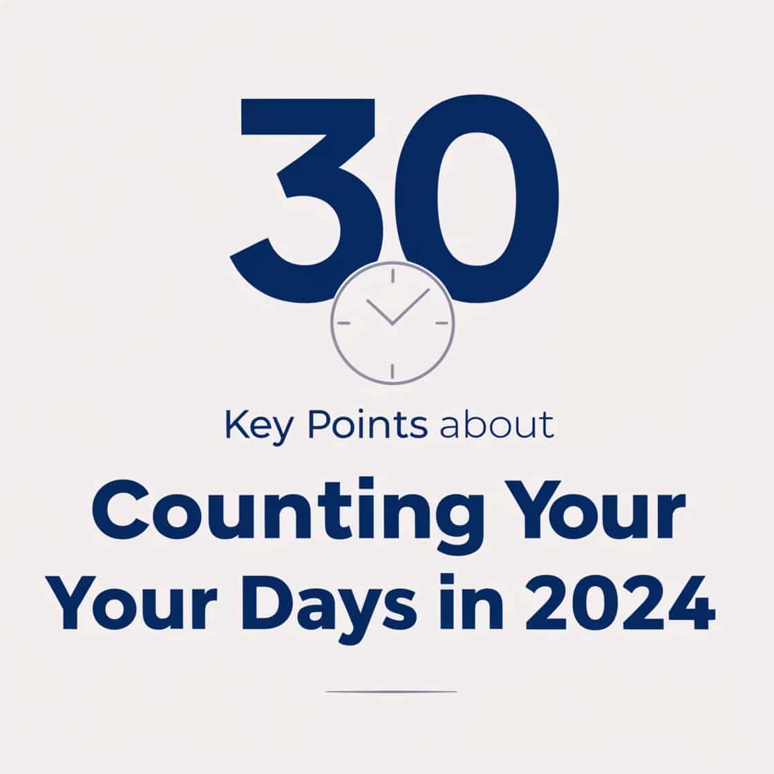 30 Key Points About Counting Your Days in 2024.
