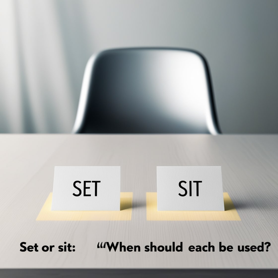 When Should You Use "Set" vs "Sit"?