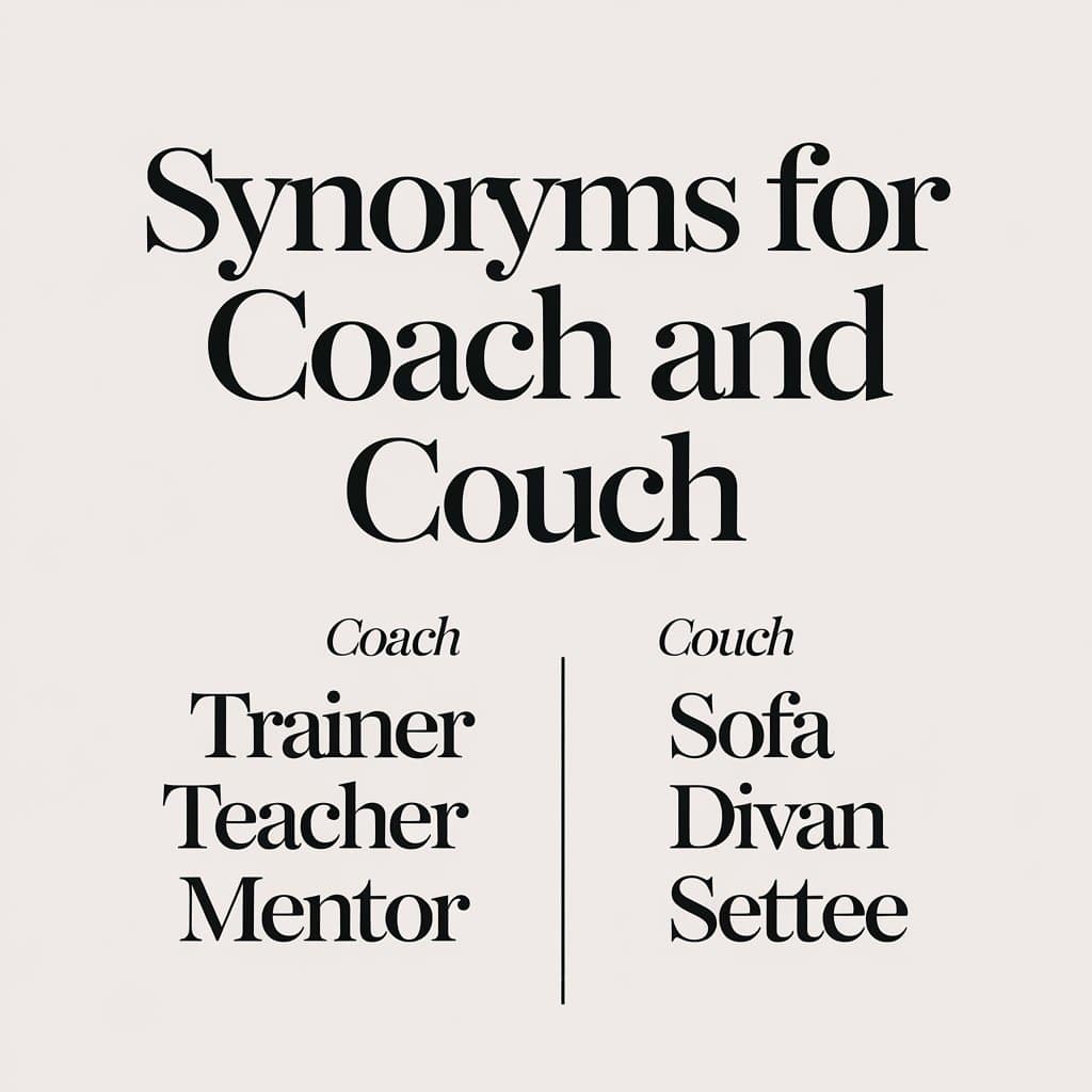 Synonyms for Coach and Couch