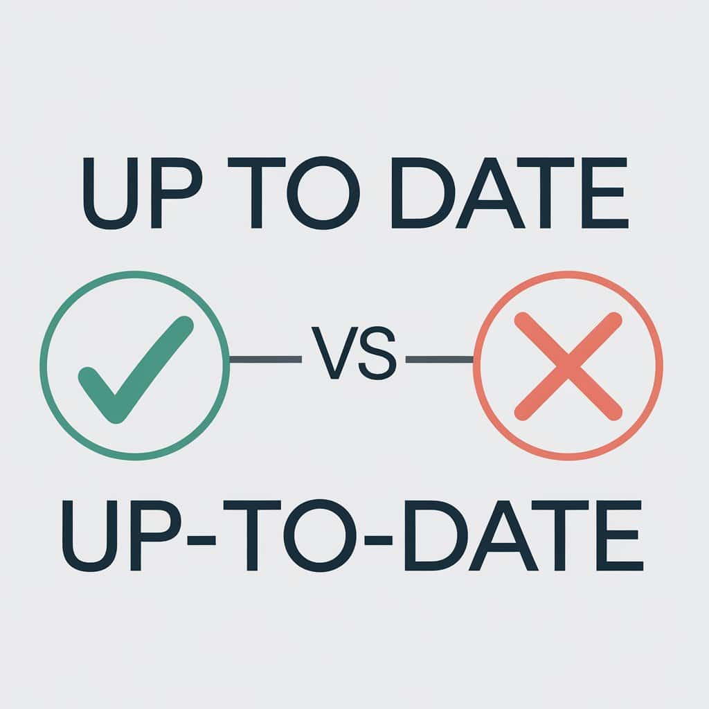 Up to Date vs Up-to-Date