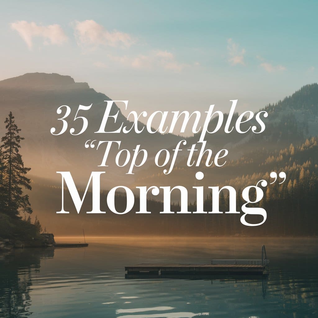 35 Examples of “Top of the Morning” in Conversation