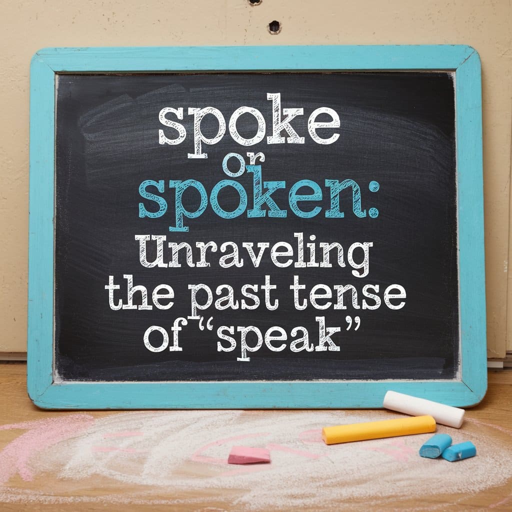 Spoke or Spoken: Unraveling the Past Tense of “Speak” - Grammar Blend