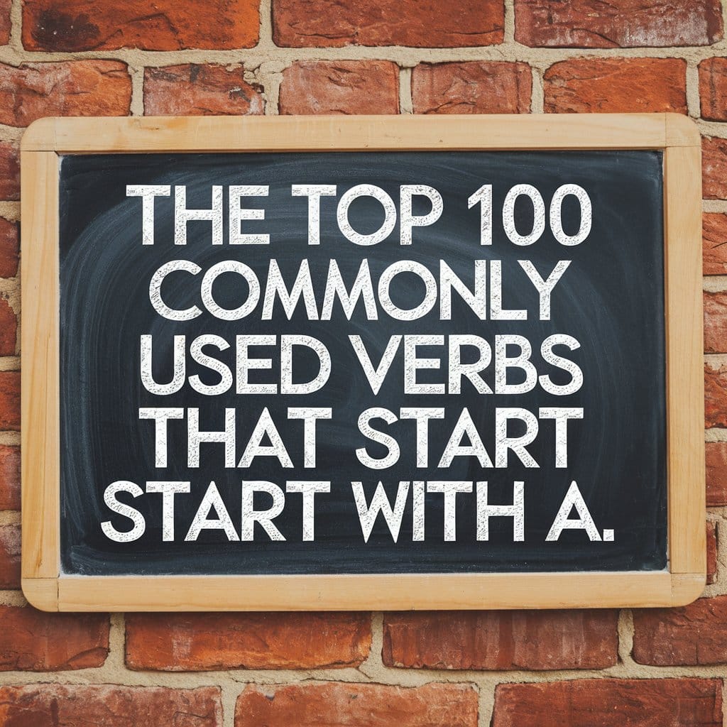 The Top 100 Commonly Used Verbs That Start with A