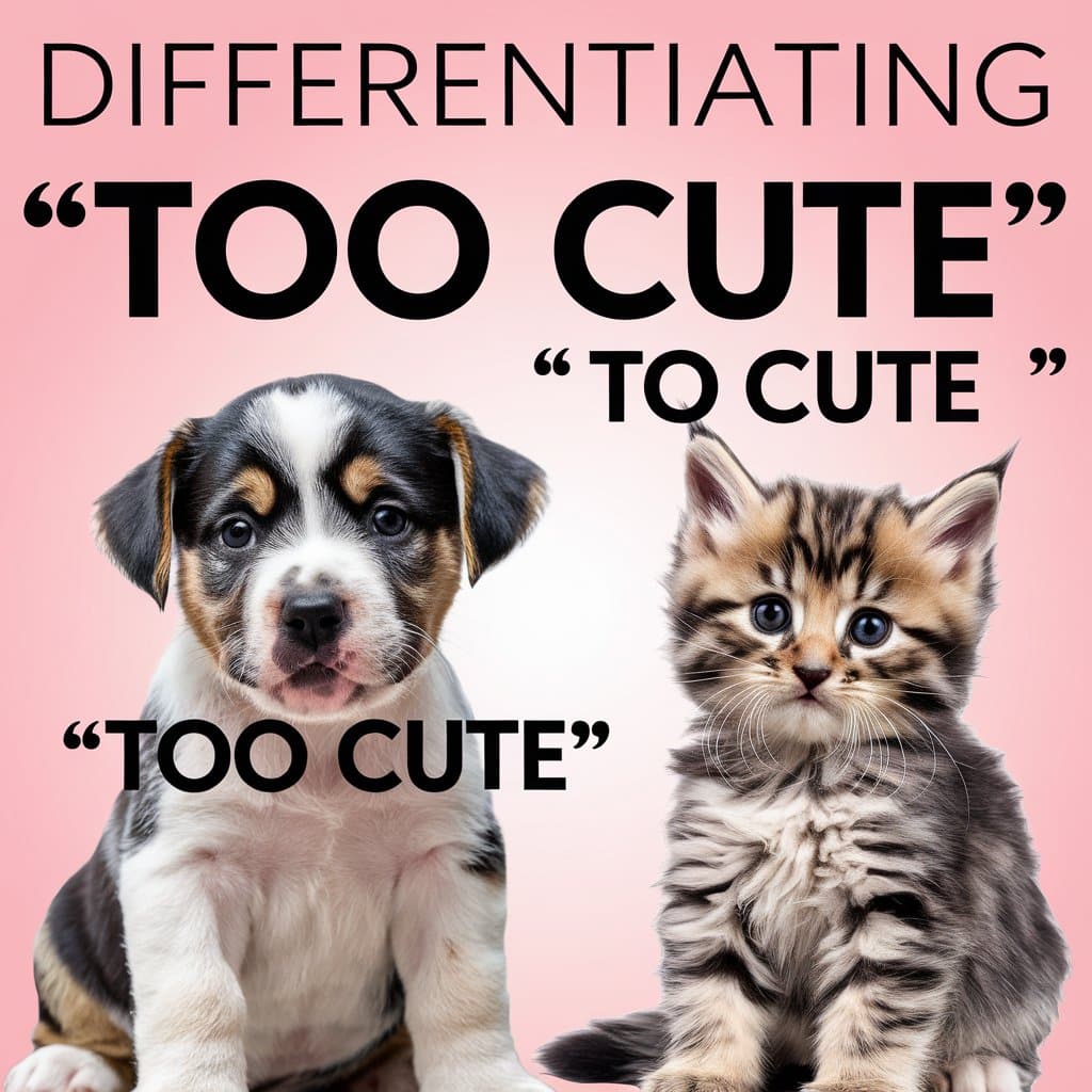 Differentiating "Too Cute" and "To Cute"